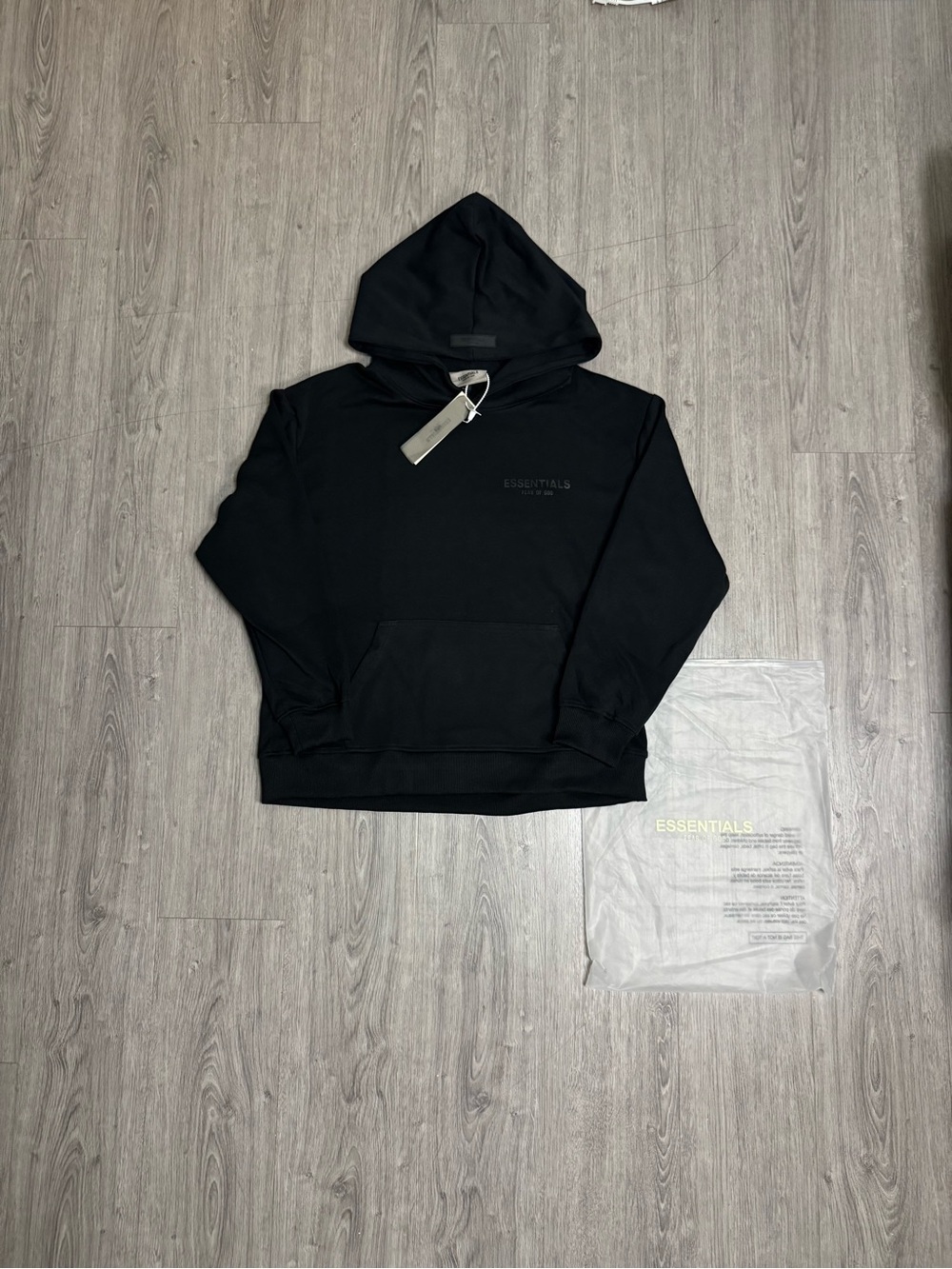 Essentials Black Pullover Hoodie